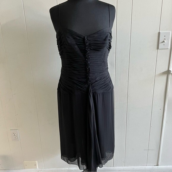Anne Klein black 100% silk dress - Picture 1 of 11